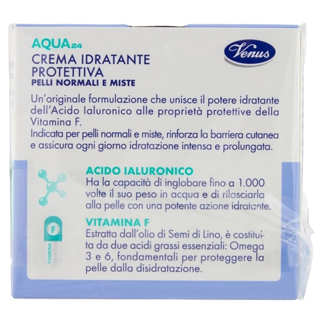 Venus Aqua 24 Crema Idratante Protettiva Pelli Normali e Miste 50 mL